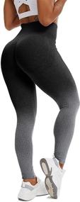 img 4 attached to 🩳 CFR High Waist Workout Seamless Leggings - Butt Lift Yoga Pants for Women, Stretchy Fitness Gym Tights