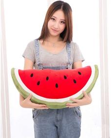 img 1 attached to 🍉 Плюшевая водяная крестоплодная кукла подушка из хлопка: милая подушка для идеального комфорта