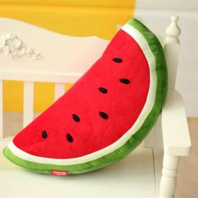 img 2 attached to 🍉 Плюшевая водяная крестоплодная кукла подушка из хлопка: милая подушка для идеального комфорта