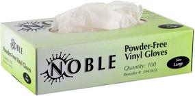 img 1 attached to 🧤 Noble Clear Medium Powder-Free Vinyl Gloves for Foodservice - Pack of 100 - Disposable Gloves - Size Medium