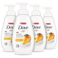 dove foaming body wash: mango butter for glowing skin 13.5 oz 4 count - ideal for all skin types logo