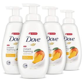 img 4 attached to Dove Foaming Body Wash: Mango Butter for Glowing Skin 13.5 oz 4 Count - Ideal for All Skin Types