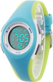 img 4 attached to Children's Waterproof LED Sports Watches with Alarm - Ideal for Boys and Girls
