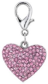 img 4 attached to 🐾 PETFAVORITES Couture Bling Rhinestone Heart Pet Necklace Collar Charm Pendant Jewelry for Cats and Dogs