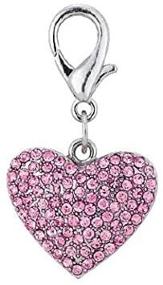 img 3 attached to 🐾 PETFAVORITES Couture Bling Rhinestone Heart Pet Necklace Collar Charm Pendant Jewelry for Cats and Dogs