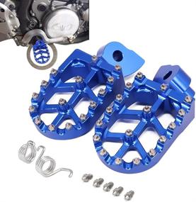 img 4 attached to 🏍️ JFGRACING Dirt Bike Foot Pegs Rest Pedal Footpegs - Yamaha YZ Series & WR Series (Fits YZ65 2018 and more)