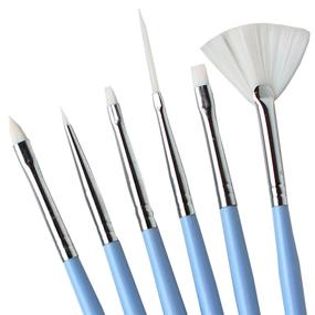 img 1 attached to 💅 Winstonia 15 Piece Assorted Nail Brushes Set 'Something Blue' for Nail Art, Gel, and Acrylic Application - Enhance Your Nail Creations with this Premium Tool Kit