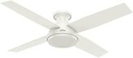 🔵 hunter fan company 59248 dempsey: a remote-controlled low profile ceiling fan for refreshing air circulation – 52", fresh white finish! логотип