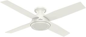 img 4 attached to 🔵 Hunter Fan Company 59248 Dempsey: A Remote-Controlled Low Profile Ceiling Fan for Refreshing Air Circulation – 52", Fresh White Finish!