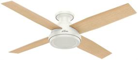 img 3 attached to 🔵 Hunter Fan Company 59248 Dempsey: A Remote-Controlled Low Profile Ceiling Fan for Refreshing Air Circulation – 52", Fresh White Finish!