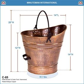 img 1 attached to 🔥 Small Copper Coal Hod by Minuteman International - Pellet Bucket Pail