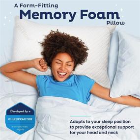 img 2 attached to 🌟 Snuggle-Pedic Original Memory Foam Pillows - Queen Size, Made in The USA, GreenGuard Gold Certified, with Plush Kool-Flow Bamboo Bed Pillow Cover, Shredded Memory Foam Pillows for Sleeping