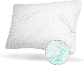 img 4 attached to 🌟 Snuggle-Pedic Original Memory Foam Pillows - Queen Size, Made in The USA, GreenGuard Gold Certified, with Plush Kool-Flow Bamboo Bed Pillow Cover, Shredded Memory Foam Pillows for Sleeping
