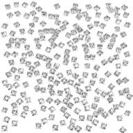 1500 pieces 3mm sew on crystal white rhinestones - glass rhinestone with silver plated metal back prong setting for costumes, clothing, dresses, earrings, belts, and shoes logo