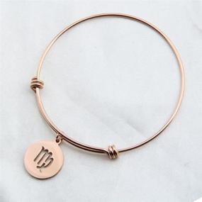 img 2 attached to 🔮 Stylish KUIYAI Zodiac Sign Bracelet: Rose Gold Astrology Charm, Perfect Birthday Gift for Women