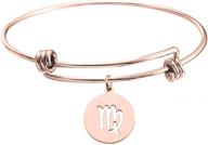 🔮 stylish kuiyai zodiac sign bracelet: rose gold astrology charm, perfect birthday gift for women logo