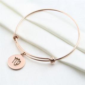 img 1 attached to 🔮 Stylish KUIYAI Zodiac Sign Bracelet: Rose Gold Astrology Charm, Perfect Birthday Gift for Women