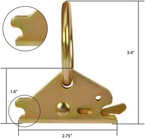 img 2 attached to 🔒 10 штук стальных кольцев E-Track для крепления груза от Eapele - надежное крепление груза в закрытых/платформенных прицепах, грузовиках с лимитом грузоподъемности 1500 фунтов.