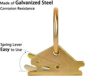 img 3 attached to 🔒 10 штук стальных кольцев E-Track для крепления груза от Eapele - надежное крепление груза в закрытых/платформенных прицепах, грузовиках с лимитом грузоподъемности 1500 фунтов.