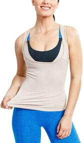 img 3 attached to 🔥 Sweat Shaper Women's Premium Workout Tank Top: Enhance Weight Loss with Slimming Polymer Sauna Vest