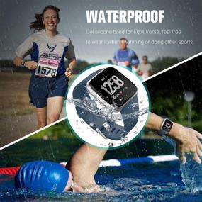 img 3 attached to 🏃 Еseekgo 3-пак спортивных силиконовых заменяемых ремешков для Fitbit Versa Series - Дышащие, Мягкие, и Совместимые с Versa 2, Versa Lite и Special Edition - Подходят для Мужчин и Женщин