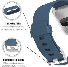 img 2 attached to 🏃 Еseekgo 3-пак спортивных силиконовых заменяемых ремешков для Fitbit Versa Series - Дышащие, Мягкие, и Совместимые с Versa 2, Versa Lite и Special Edition - Подходят для Мужчин и Женщин
