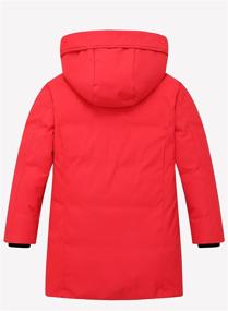 img 3 attached to 🧥 LISUEYNE Winter Hooded Puffer Mid Long Boys' Jacket & Coat: Stylish and Warm Outerwear for Winter