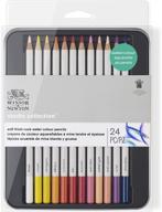 🎨 набор цветных карандашей художника winsor & newton studio collection, акварельные карандаши, 24 шт. логотип