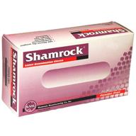 🍀 shamrock 10112-m-cs med glove - thin, powder-free, slick surface latex for medium-sized hands - natural color logo