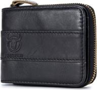 blocking wallet genuine leather vintage men's accessories logo