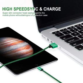 img 1 attached to 📱 TIKRO Сертифицированное Apple MFi зарядное устройство для iPhone - 5 штук, 6FT асинхронный кабель с плетением из нейлона для передачи данных высокой скорости, совместимо с iPhone 12 11 Pro Max X 8 7 6S Plus SE - Цвет