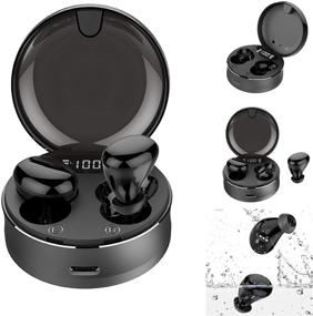 img 3 attached to Bluetooth 5.0 True Wireless Earbuds - Smart LED Charging Case, IPX6 Waterproof, Built-in Microphone, High-Fidelity Sound, Sports Ear Buds
