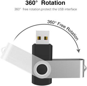 img 3 attached to KEATHY 64GB Flash Drive 5 Pack - USB 2.0 Thumb Drives with Swivel Design - Bulk Memory Sticks in Assorted Colors