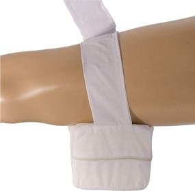 img 2 attached to 👣 DMI Hypoallergenic Orthopedic Knee Support Pillow with Hook and Loop Adjustment, 7 x 4 x 5 Inches, White
