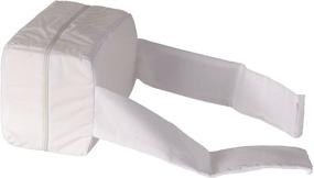img 4 attached to 👣 DMI Hypoallergenic Orthopedic Knee Support Pillow with Hook and Loop Adjustment, 7 x 4 x 5 Inches, White