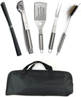 🔥 valdo home stainless steel bbq grill tools set - premium 5 piece grilling kit with carry bag and silicone bbq mat logo