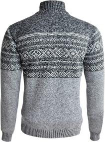img 2 attached to Stay Cozy and Festive: Men's Quarter Christmas Sweater Fleece Pullover for T-Shirts & Tanks
