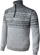 stay cozy and festive: men's quarter christmas sweater fleece pullover for t-shirts & tanks logo
