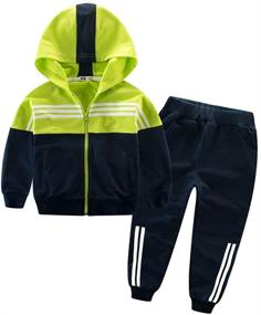 img 1 attached to Casual Tracksuit Sleeve Sweatsuit Suggest Boys' Clothing for Clothing Sets