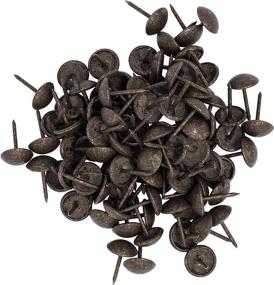 img 2 attached to 🛋️ Premium Upholstery Tacks - Dark Antique Brass Nailhead Decorative Trim for Furniture, 7/16-inch Diameter (Pack of 100)