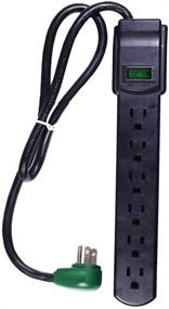 img 4 attached to 💡 GoGreen Power GG-16103MSBK 6 Outlet Surge Protector - Black, 2.5 Ft. Cord: Efficient Electrical Safety Solution