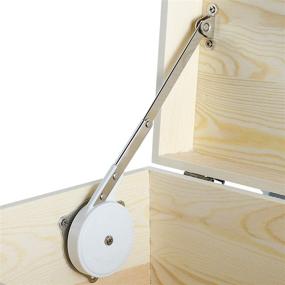 img 4 attached to 🔒 Lid Stay Hinge Soft Close Safety Support - 70N-120N for Toy Box, Cabinet, Wardrobe