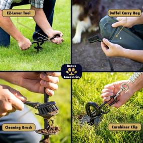 img 1 attached to 🐾 Dog Tie Out Stake - Heavy Duty Anchor for Powerful Dogs up to 200lbs – Lifetime Replacement – Yard and Outdoor Dog Runner – Compatible with Any Tie Out Cable – Easy Installation & Travel Kit Included