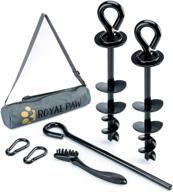 🐾 dog tie out stake - heavy duty anchor for powerful dogs up to 200lbs – lifetime replacement – yard and outdoor dog runner – compatible with any tie out cable – easy installation & travel kit included logo