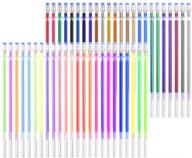 🖌️ 48 colors gel pen refills set - glitter, metallic, pastel, neon ink for adult coloring, scrapbooking, art & crafts logo