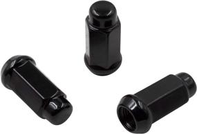 img 1 attached to 🔩 Set of 32 Black 9/16 Lug Nuts for Trucks - Bulge Acorn Cone Seat, UNF Thread, 19mm (3/4") Hex Wheel Lug Nut (32, Black)