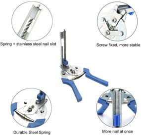 img 3 attached to 🔧 Type M Nail Ring Pliers: Hog Ring Kit for Animal Cages & Fencing - 600 Pcs Steel Rings Included