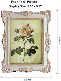 img 1 attached to CISOO Vintage Picture Frame 4x6 - Antique Photo Frame for Table Top Display and Wall Hanging - Home Decor, Green