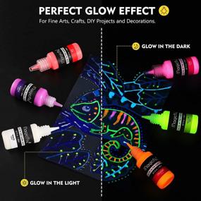 img 2 attached to 🎨 Магическая краска Glow in The Dark от Magicfly: 10 дополнительно ярких цветов для художественных работ и Хэллоуин-декораций