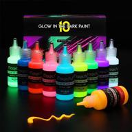 🎨 магическая краска glow in the dark от magicfly: 10 дополнительно ярких цветов для художественных работ и хэллоуин-декораций логотип